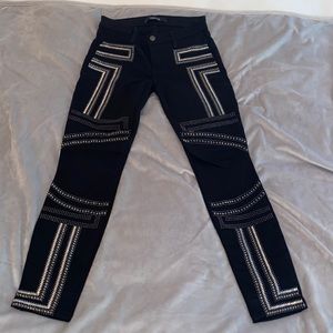 JBrand edgy studded black jeans size 25